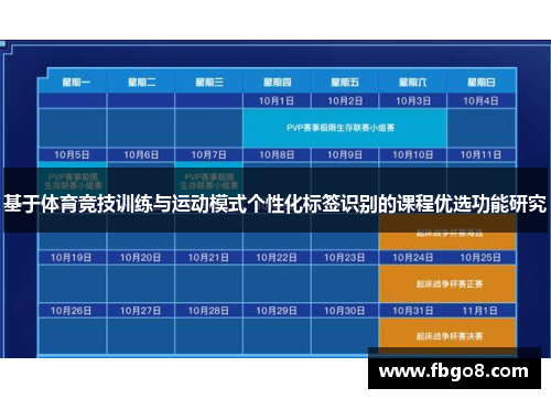 基于体育竞技训练与运动模式个性化标签识别的课程优选功能研究